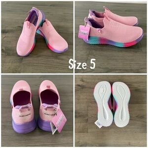Skechers girls Pink Slip-ins Shoes